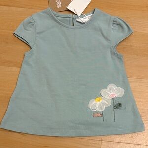Baby Girl T-shirt Dress with Flowers